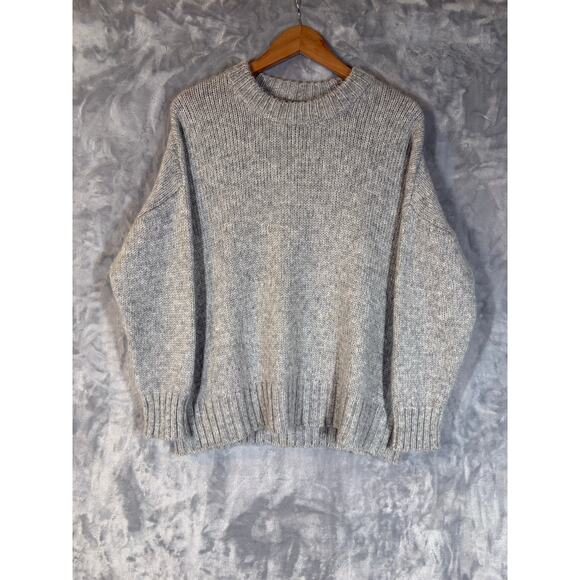Jenni Kayne Alpaca Cocoon Crewneck Sweater Gray Oversized XXS Minimalist Luxury - Picture 8 of 12
